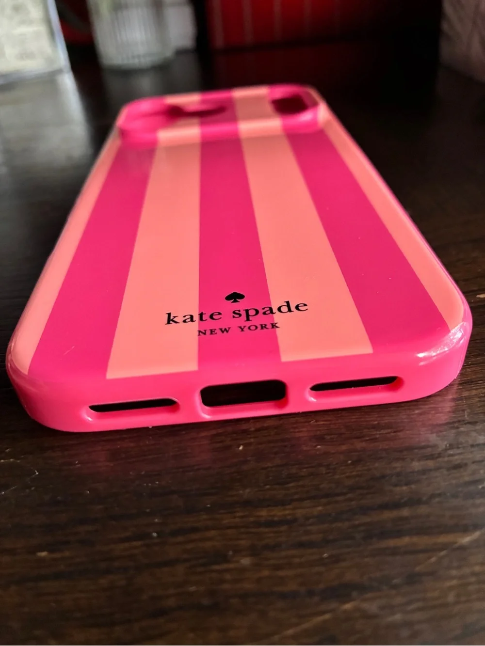 kate spade Pink Stripe Protective iPhone 17 Pro Max Case